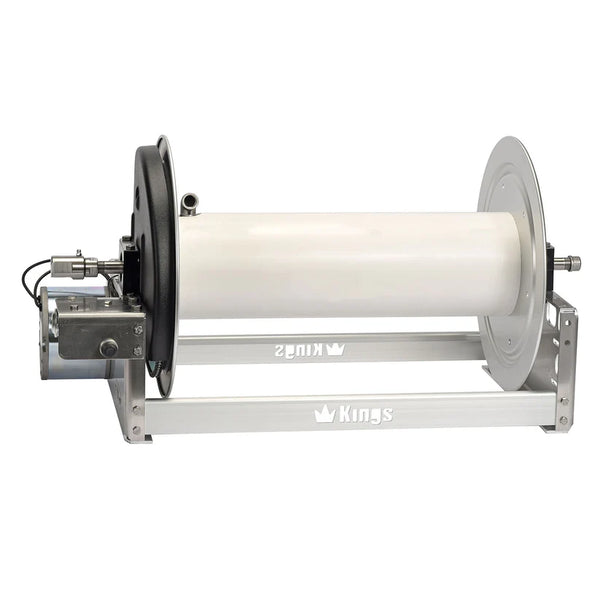 Kings 18" Aluminum Electric Hose Reel with Stainless Steel Manifold - KR1A18E