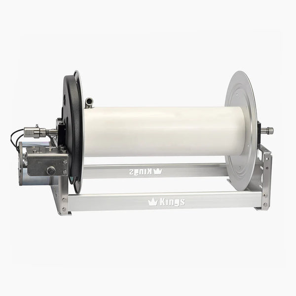 Kings 22" Aluminum Electric Hose Reel with Stainless Steel Manifold - KR1A22E