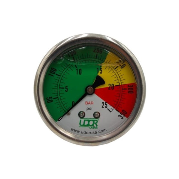 UDOR Back-Mount Pressure Gauge - GG350BM